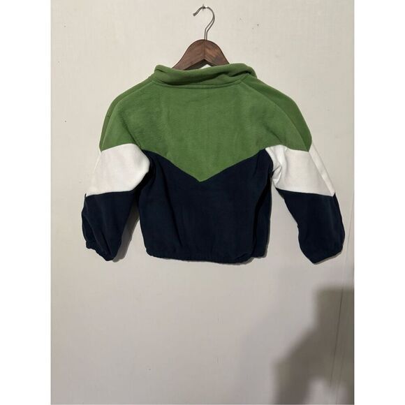 NWOT Well Kids Size 5T Green White Blue Colorblocked Full Zip Jacket Coat - Picture 3 of 3